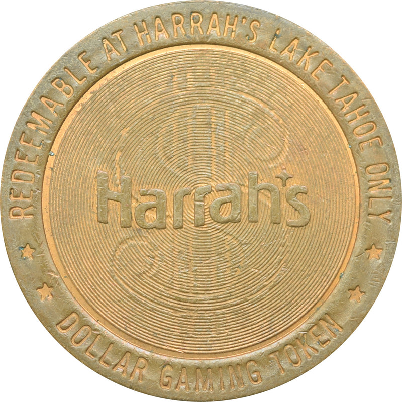 Harrah's Casino Lake Tahoe NV $1 Token 1988 (Brass Color)