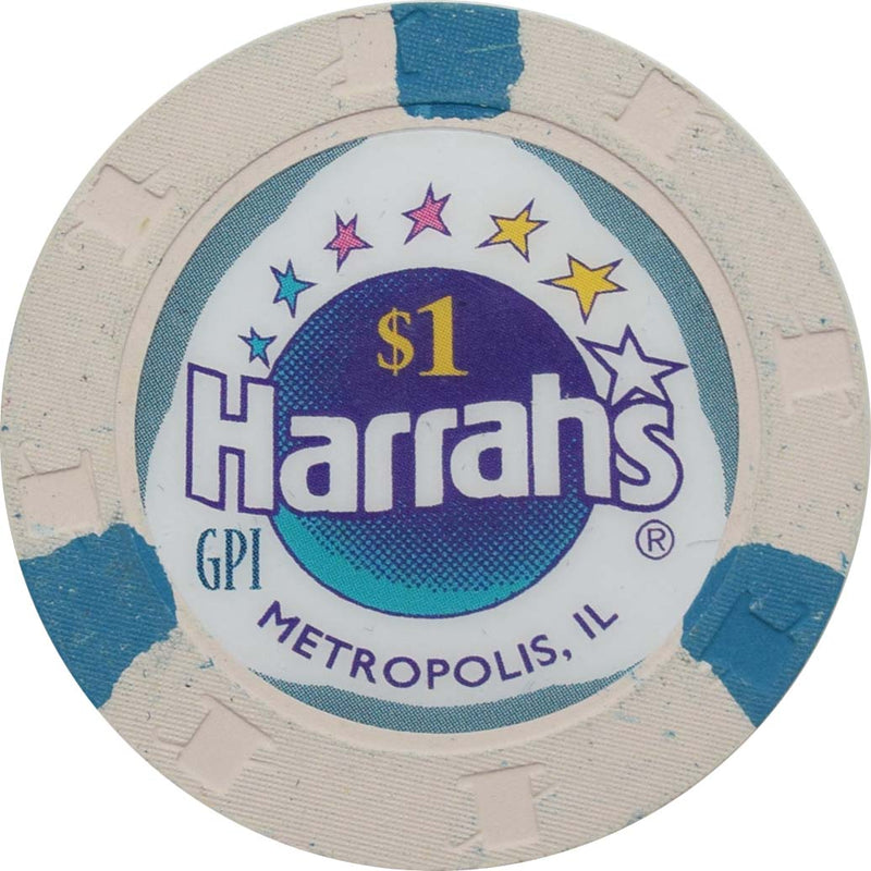 Harrah's Casino Metropolis Illinois $1 Chip