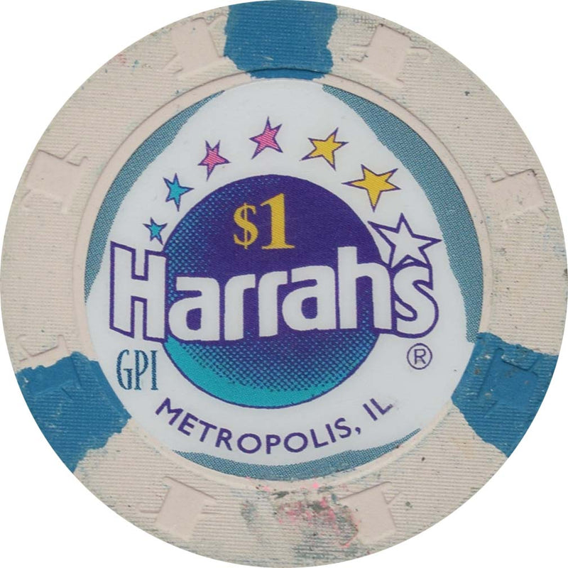 Harrah's Casino Metropolis Illinois $1 Chip