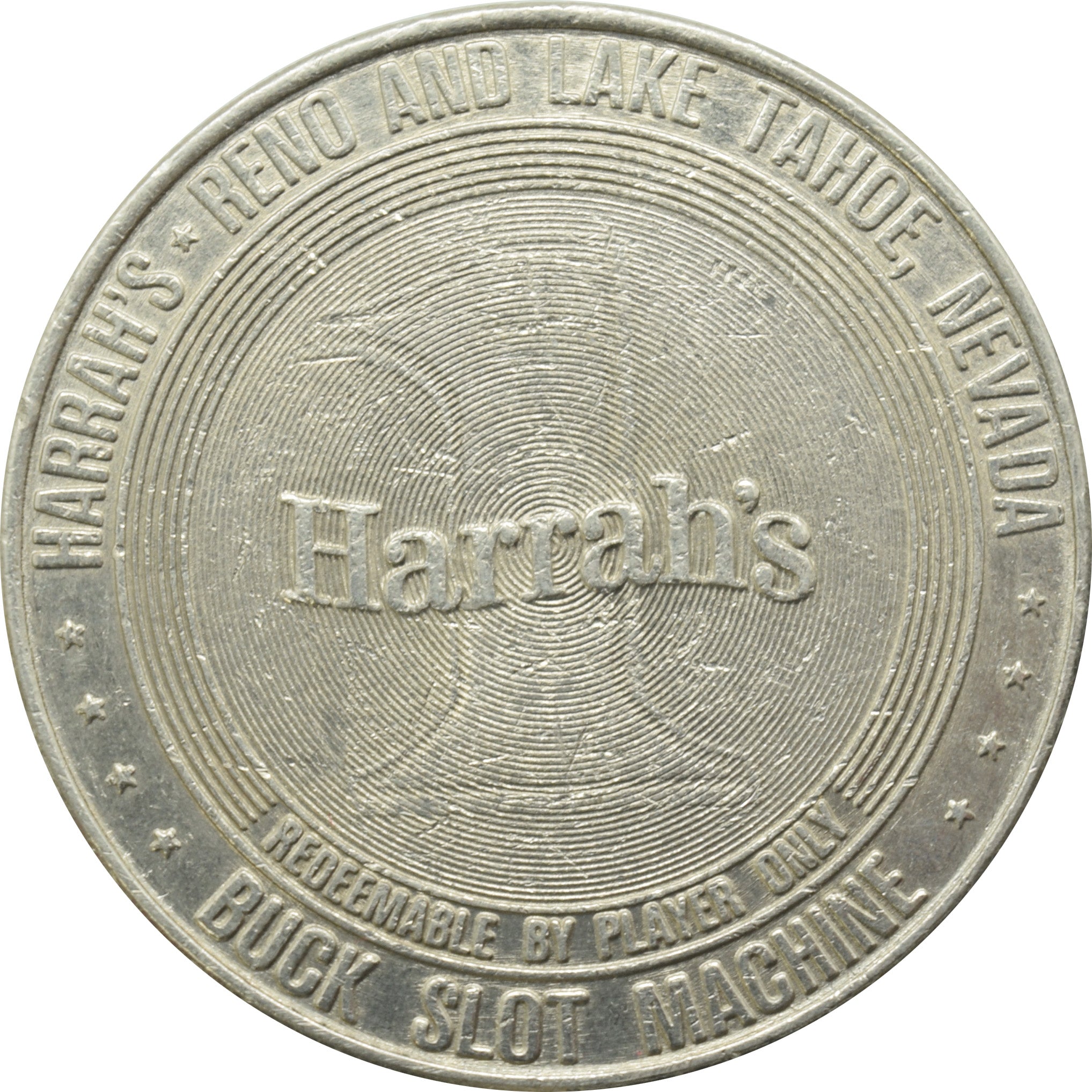 Harrah's Casino Reno/Tahoe Nevada $1 Token 1965