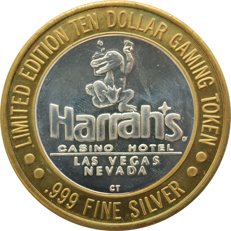 Harrah's Casino Las Vegas "Steamboat" $10 Silver Strike .999 Fine Silver 1994