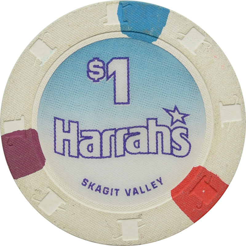Harrah's (Skagit Valley) Casino Bow Washington $1 Chip