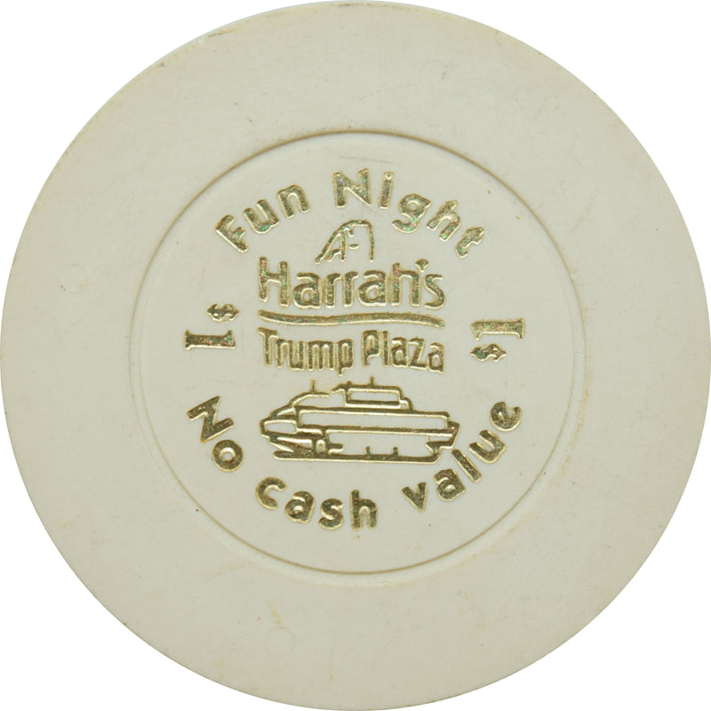 Harrah's Trump Plaza Casino Atlantic City New Jersey Fun Night NCV $1 Chip