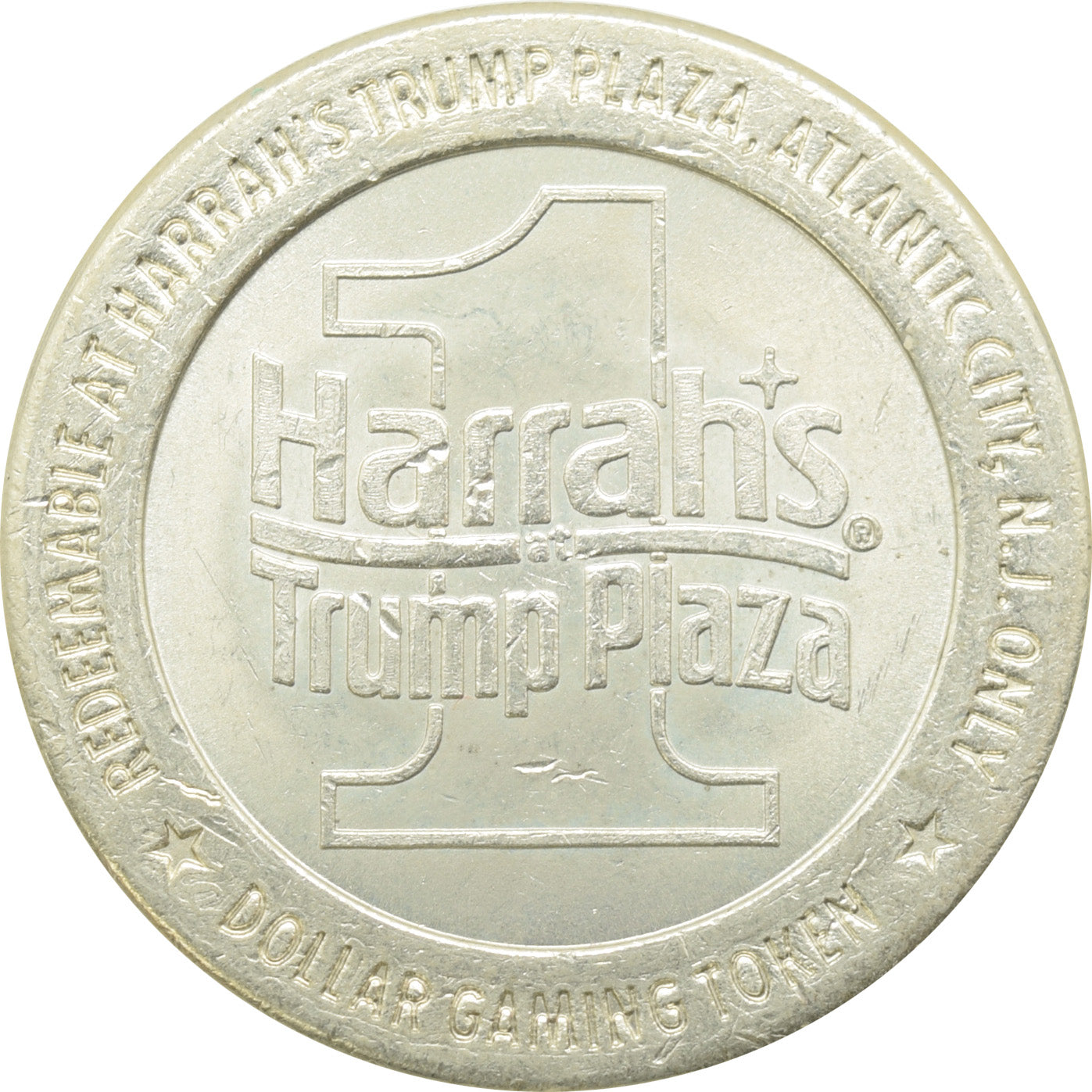 Harrah's Trump Plaza Casino Atlantic City NJ $1 Token