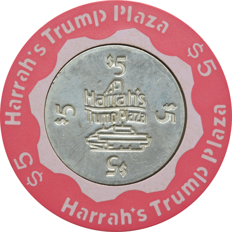 Harrah's Trump Plaza Casino Atlantic City New Jersey $5 Chip