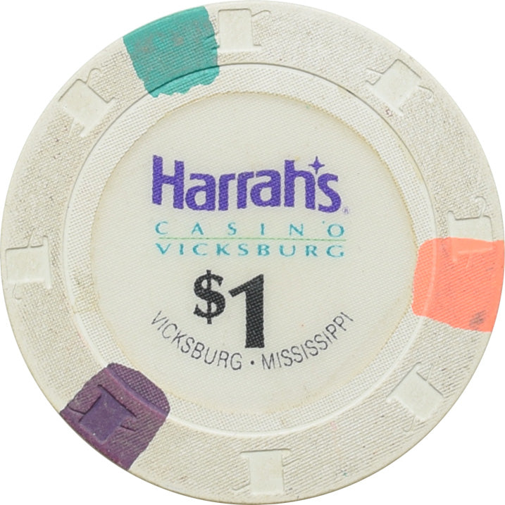 Harrah's Casino Vicksburg MS $1 Chip