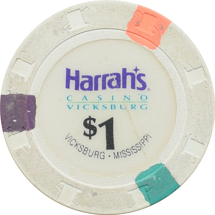 Harrah's Casino Vicksburg MS $1 Chip
