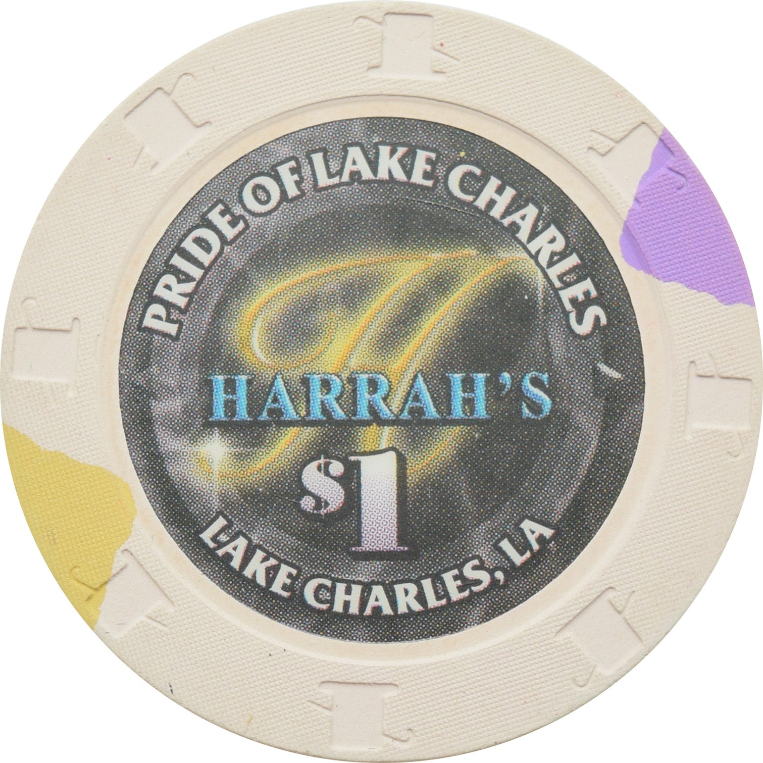 Harrah's Pride Casino Lake Charles LA $1 Chip