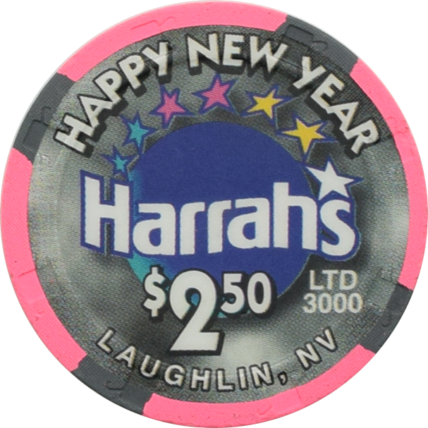 Harrah's Casino Laughlin Nevada $2.50 But It's A Dry Heat Chip 2000