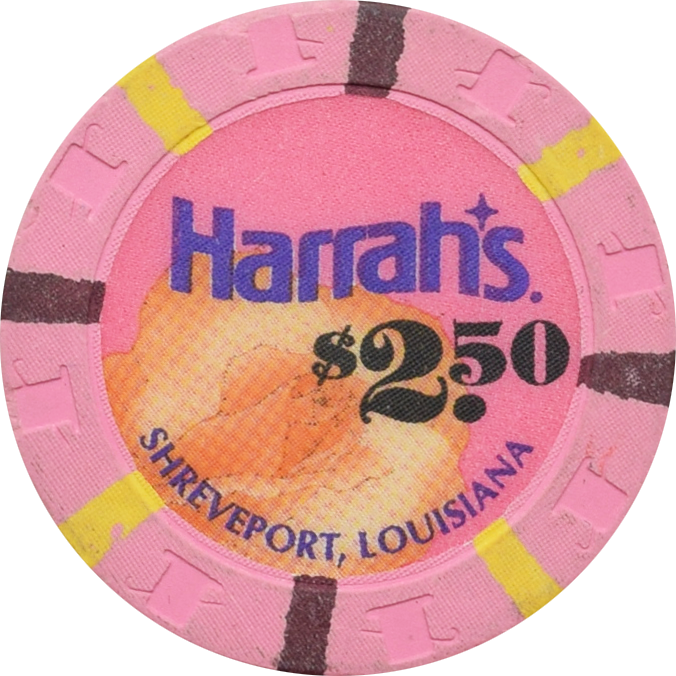 Harrah's Casino Shreveport Louisiana $2.50 Chip