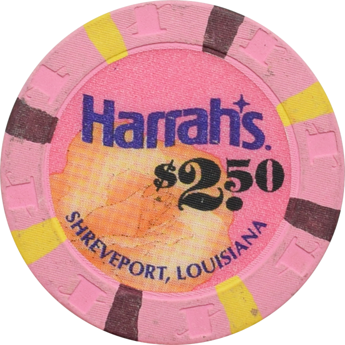 Harrah's Casino Shreveport Louisiana $2.50 Chip