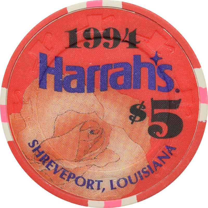Harrah's Casino Shreveport Louisiana $5 1994 Chip
