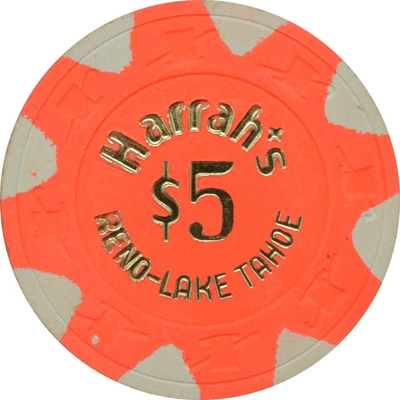 Harrah's Casino Reno & Lake Tahoe Nevada $5 Chip 1970