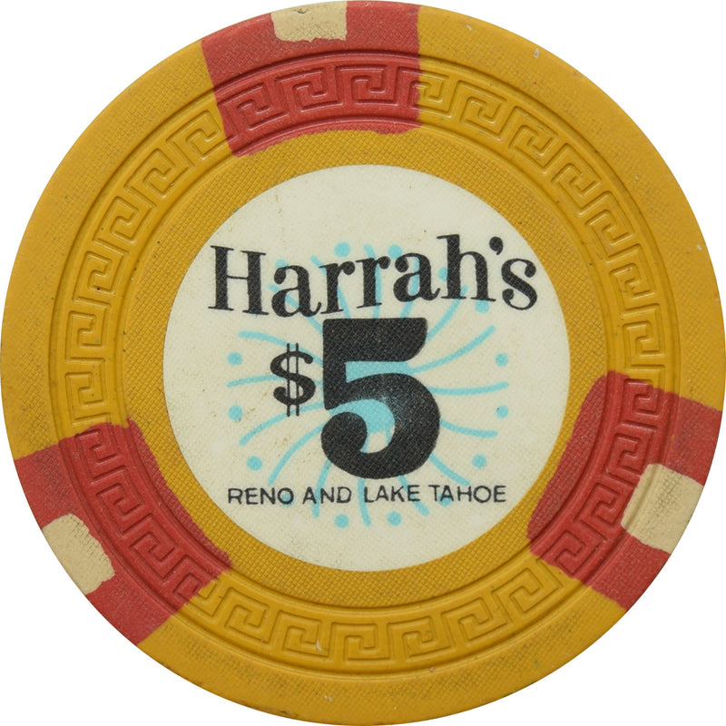 Harrah's Casino Reno/Lake Tahoe Nevada $5 Chip 1962