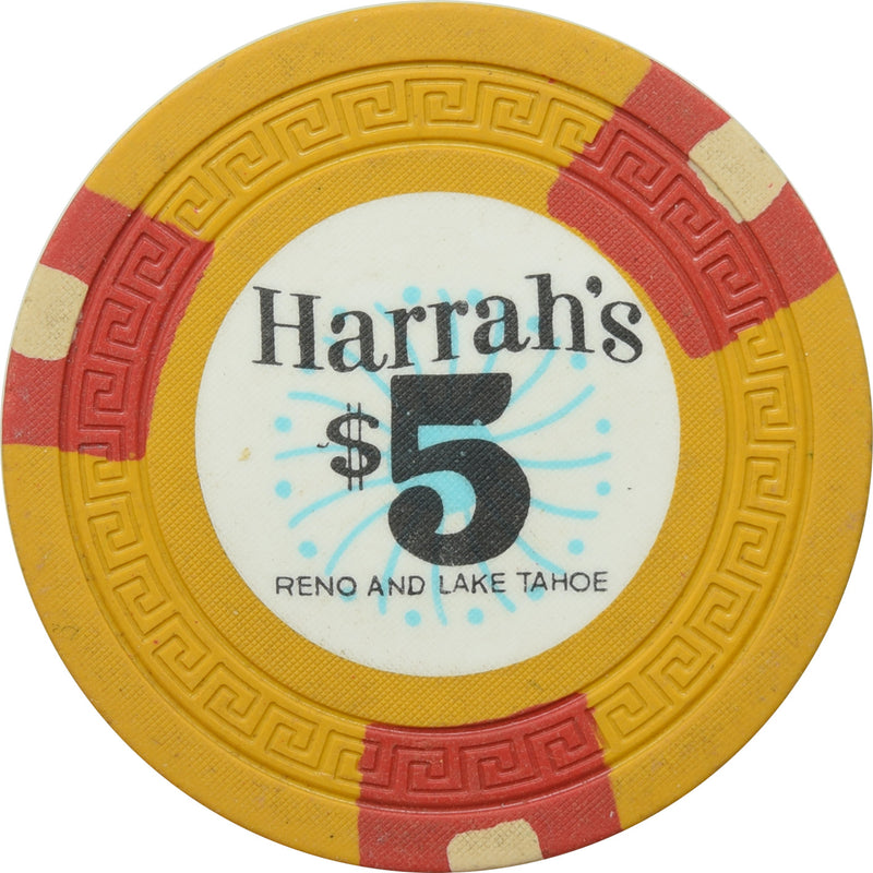 Harrah's Casino Reno/Lake Tahoe Nevada $5 Chip 1962
