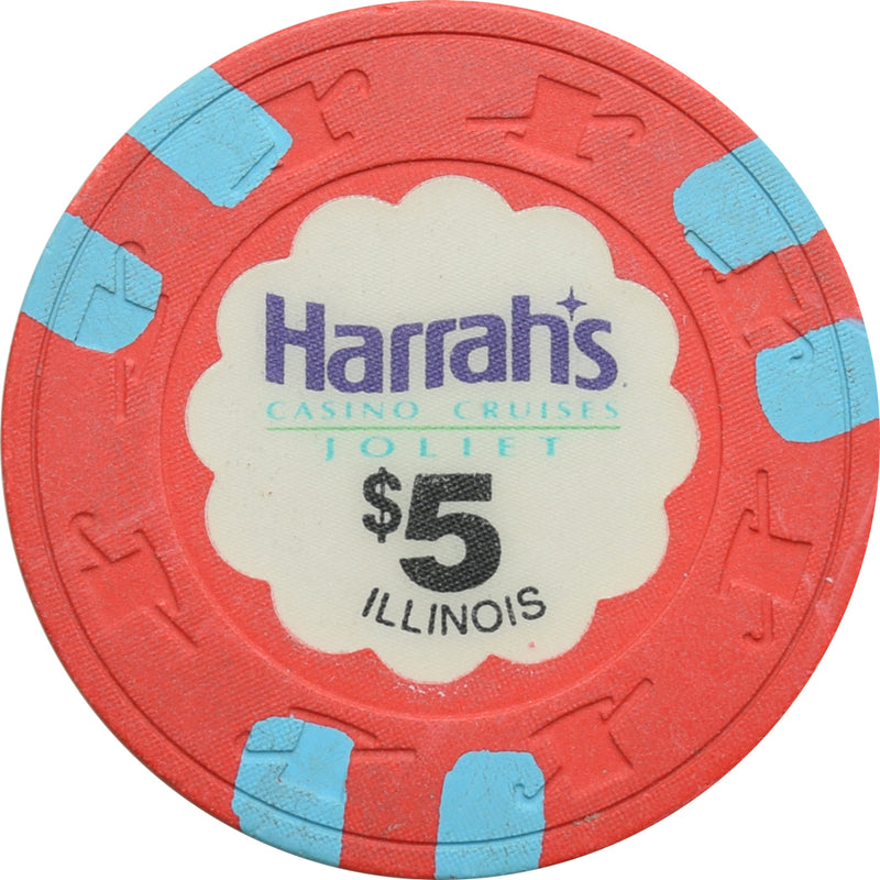 Harrah's Casino Joliet Illinois $5 Chip