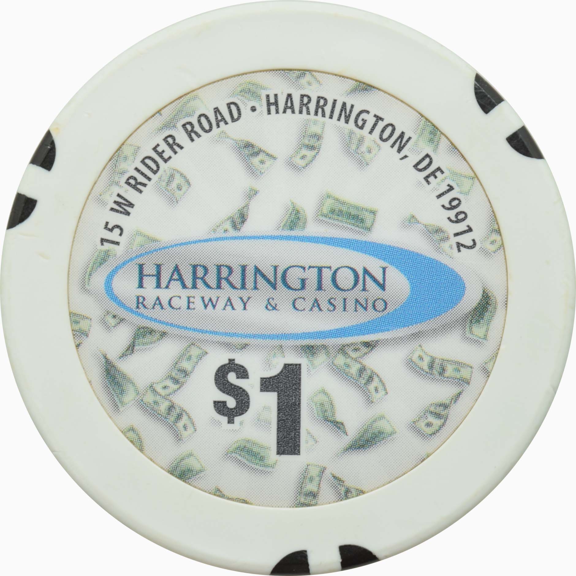 Harrington Raceway & Casino Harrington Delaware $1 Chip