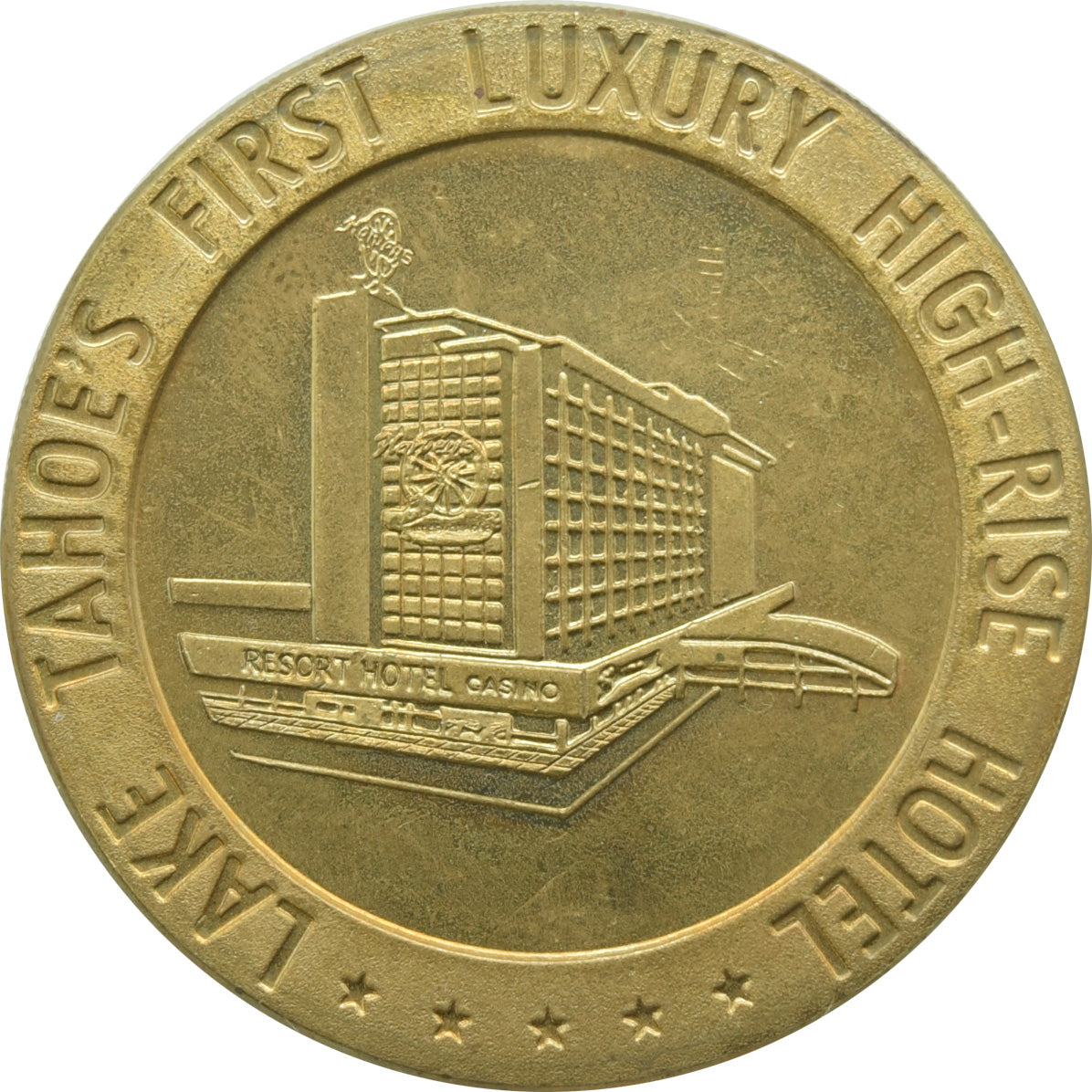 Harvey's Casino Lake Tahoe NV $1 Brass Token 1966