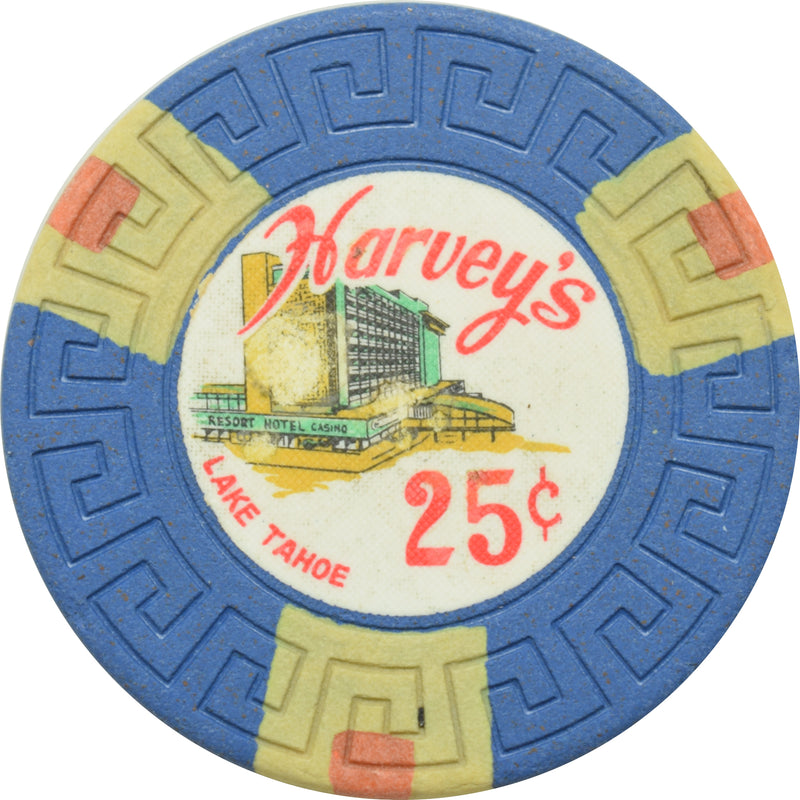 Harvey's Casino Lake Tahoe Nevada 25 Cent Chip 1970