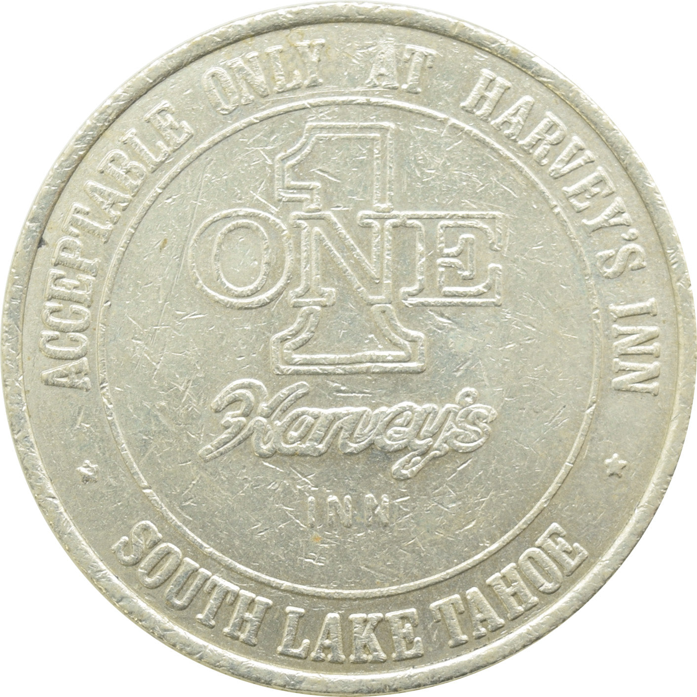 Harvey's Casino Lake Tahoe NV $1 Token 1979