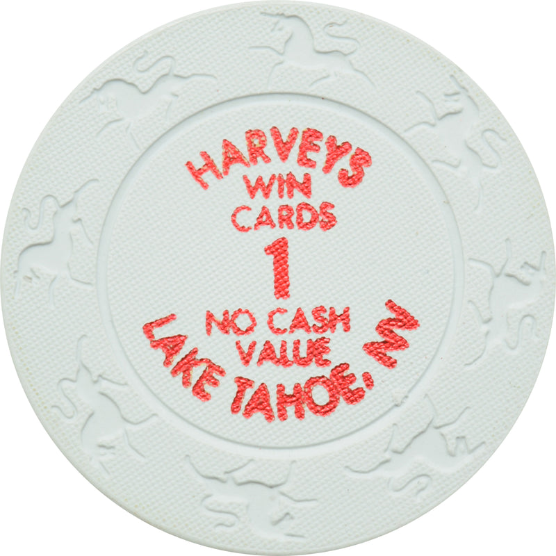 Harvey's Casino Lake Tahoe Nevada Win Cards 1 NCV Chip 2000