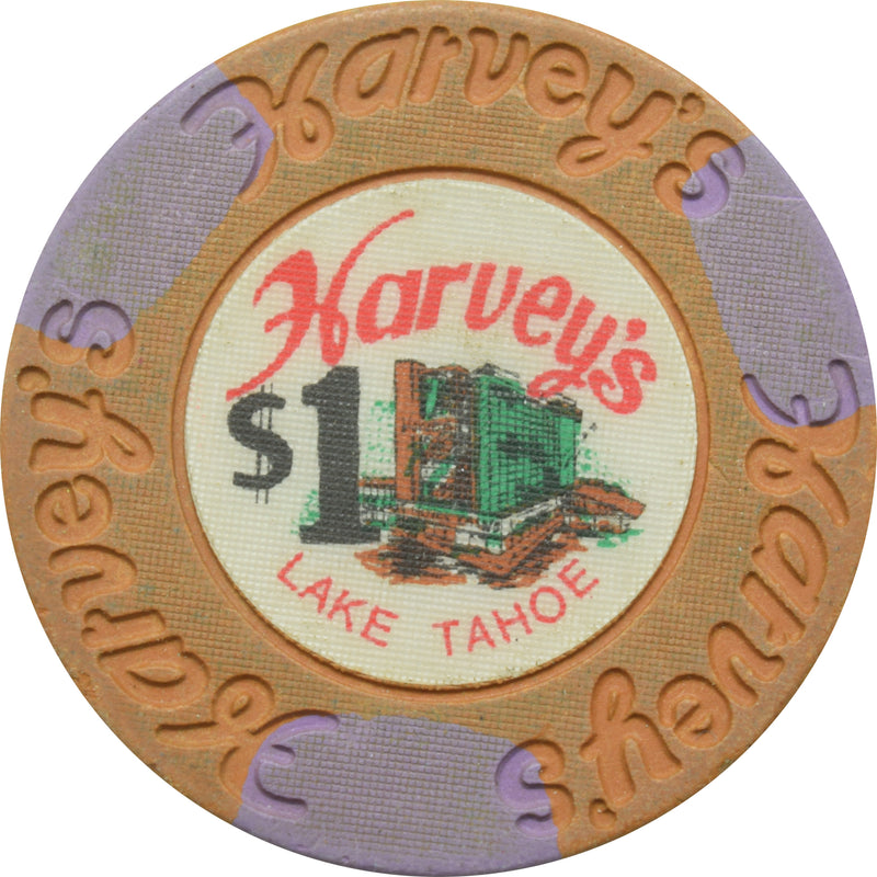 Harvey's Casino Lake Tahoe Nevada $1 Chip 1983