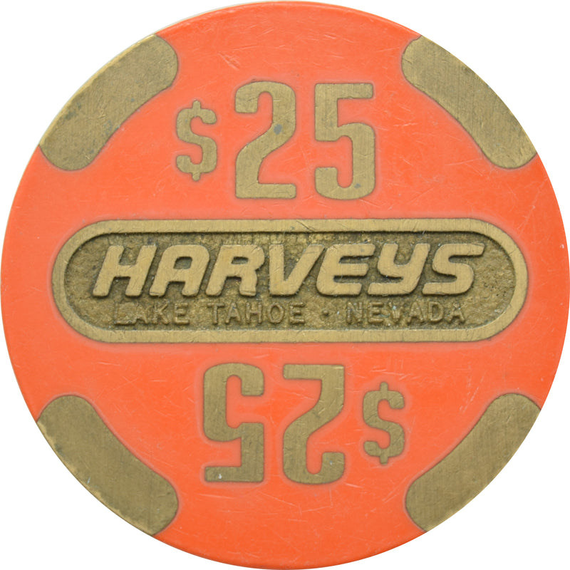 Harvey's Casino Lake Tahoe Nevada $25 Chip 1986