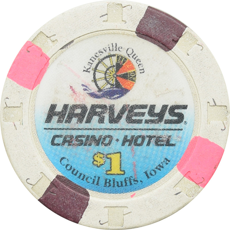 Harvey's Casino Council Bluffs IA $1 Chip
