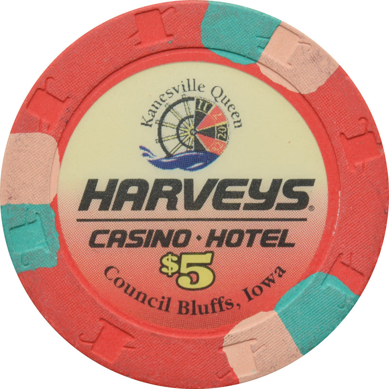 Harvey's Casino Council Bluffs Iowa $5 Chip