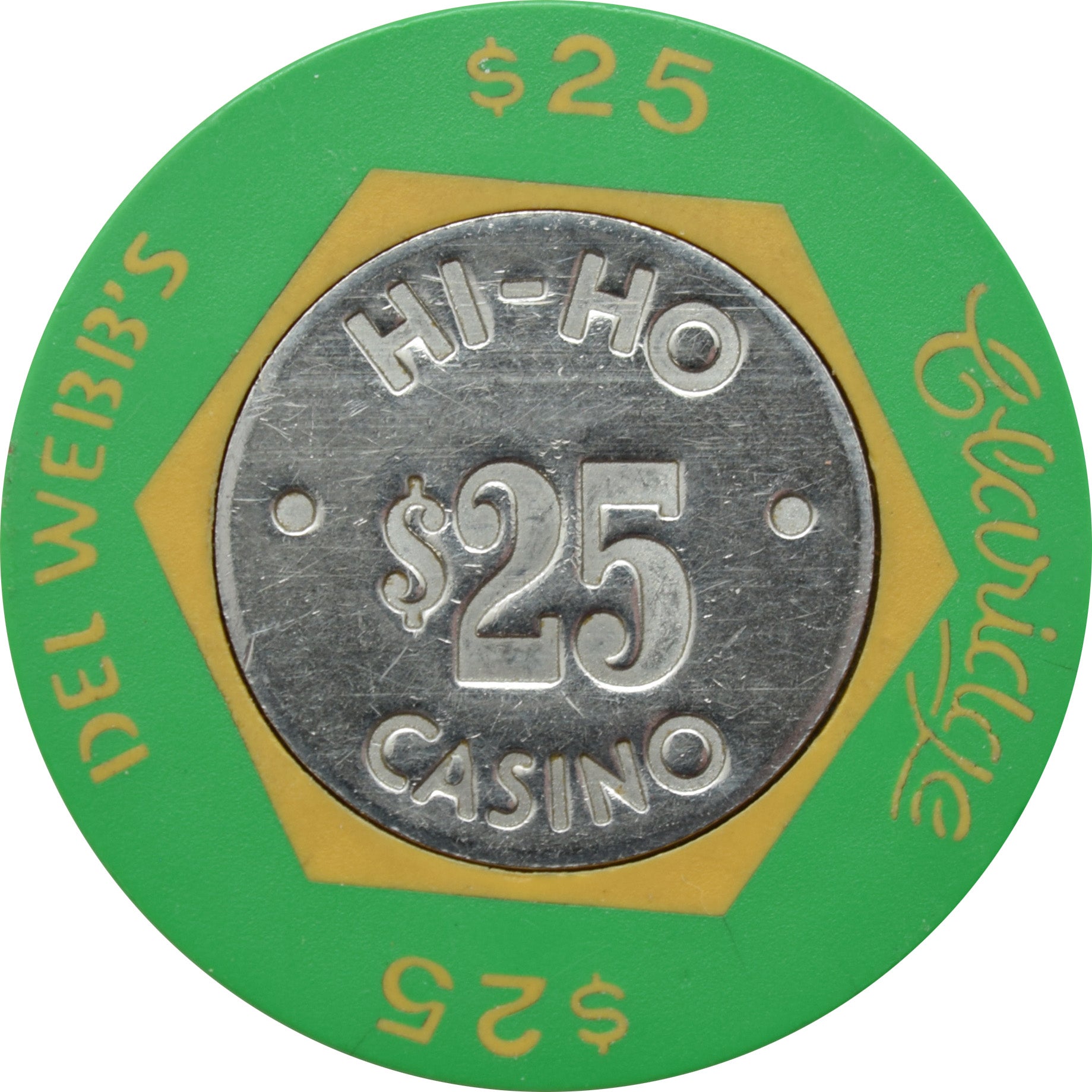 Hi-Ho Claridge Casino Atlantic City New Jersey $25 Chip