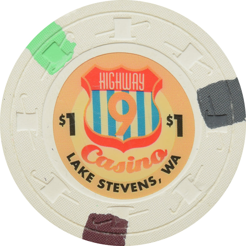 Highway 9 Casino Lake Stevens WA $1 Chip