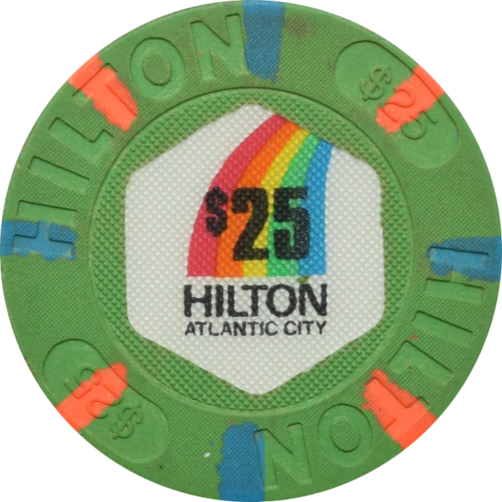 Hilton Casino Atlantic City New Jersey $25 Chip