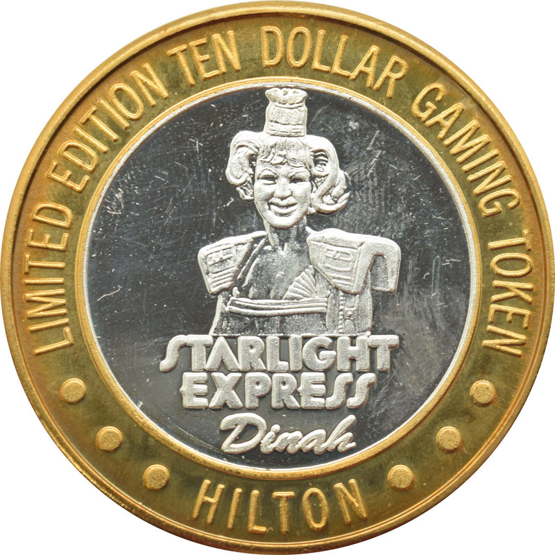 Las Vegas Hilton Casino Las Vegas "Starlight Express Dinah" $10 Silver Strike .999 Fine Silver 1997