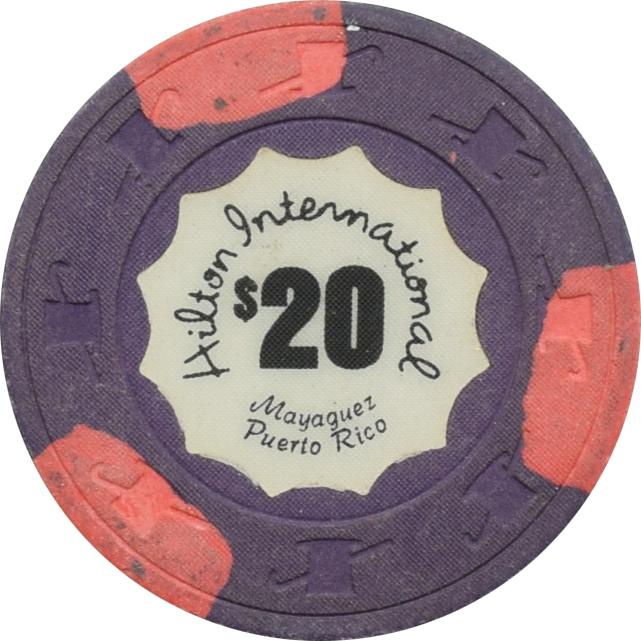 Hilton International Casino Mayaguez Puerto Rico $20 Purple Chip