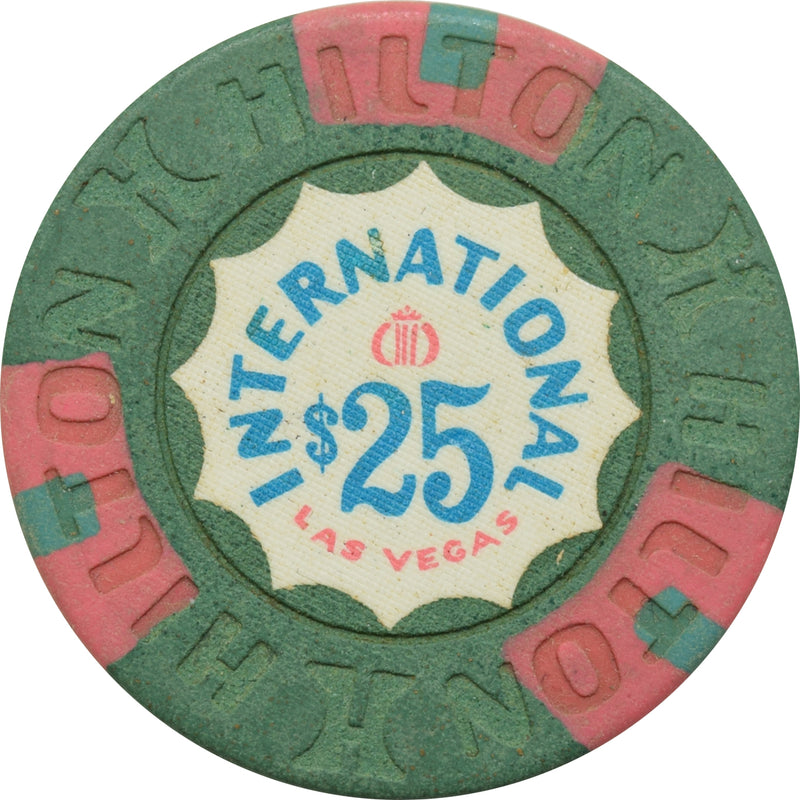 Hilton International Casino Las Vegas Nevada $25 Chip 1970