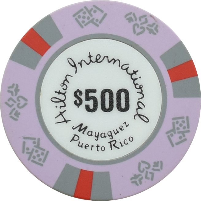 Hilton International Casino Mayaguez Puerto Rico $500 Chip