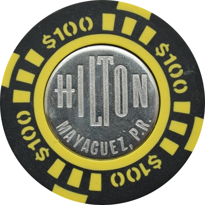 Hilton Casino Mayaguez Puerto Rico $100 Chip