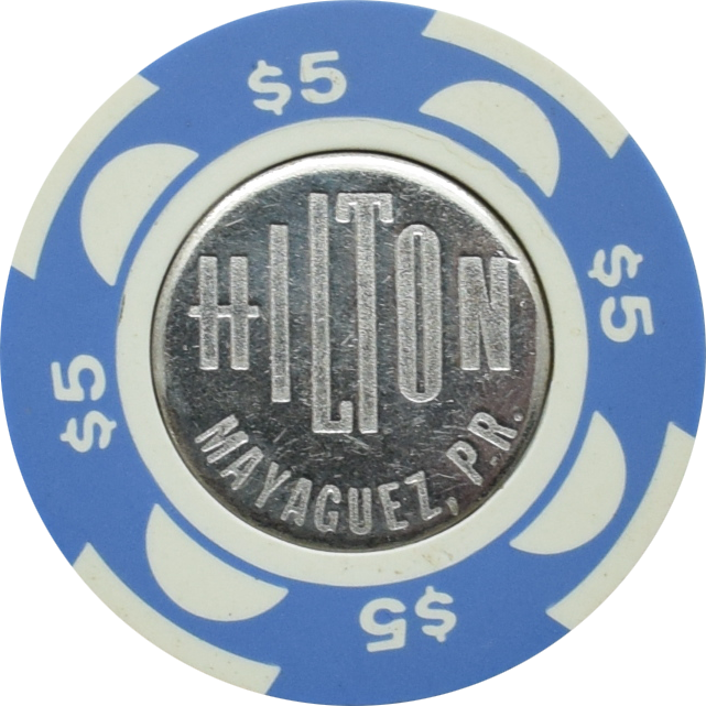 Hilton Casino Mayaguez Puerto Rico $5 Blue Chip
