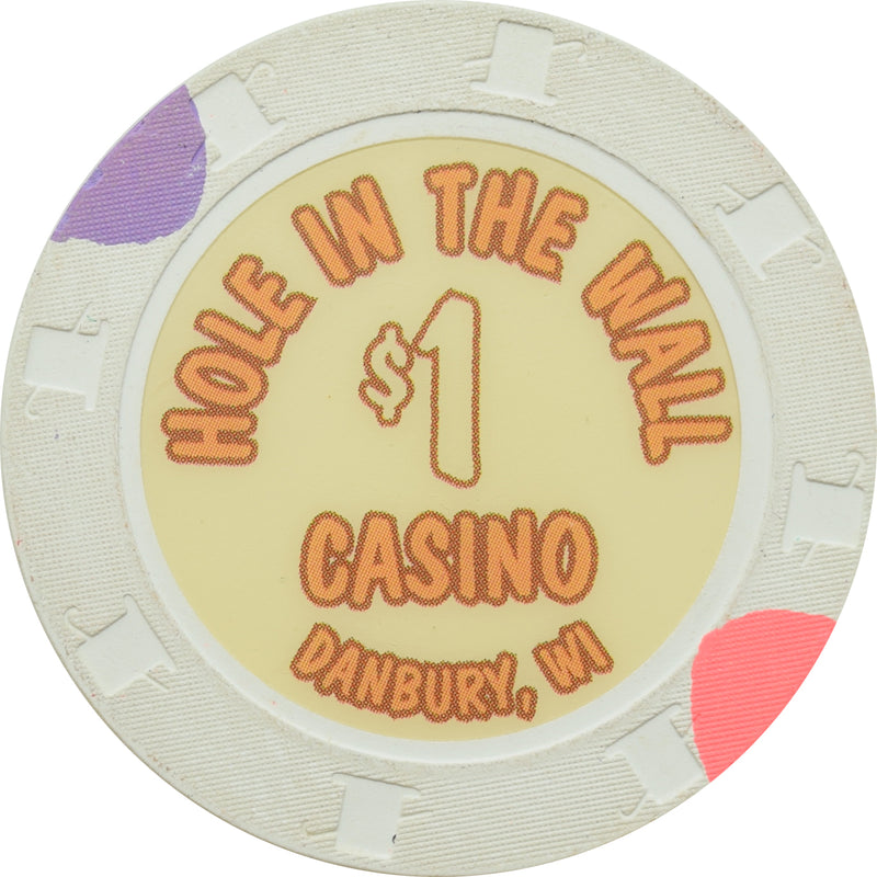 Hole in the Wall Casino Danbury WI $1 Chip