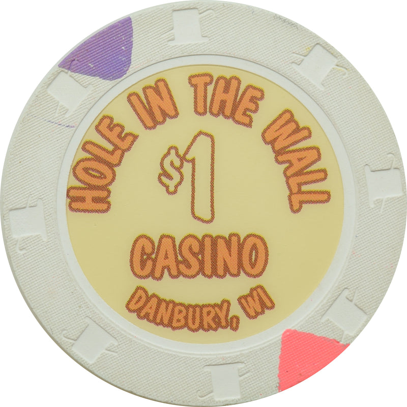 Hole in the Wall Casino Danbury WI $1 Chip