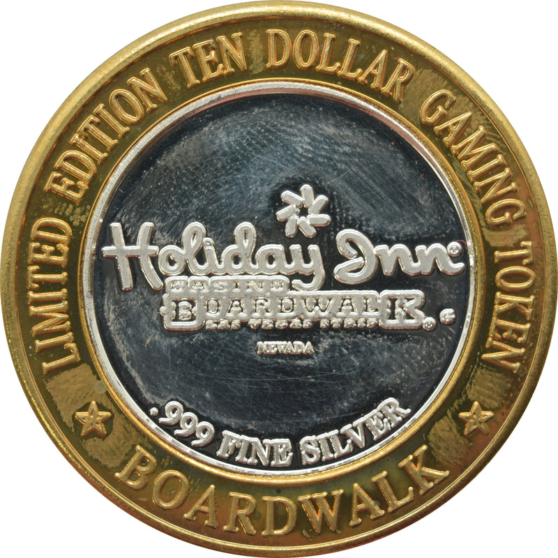 Holiday Inn Casino Boardwalk Las Vegas "Jocko" $10 Silver Strike .999 Fine Silver 1997