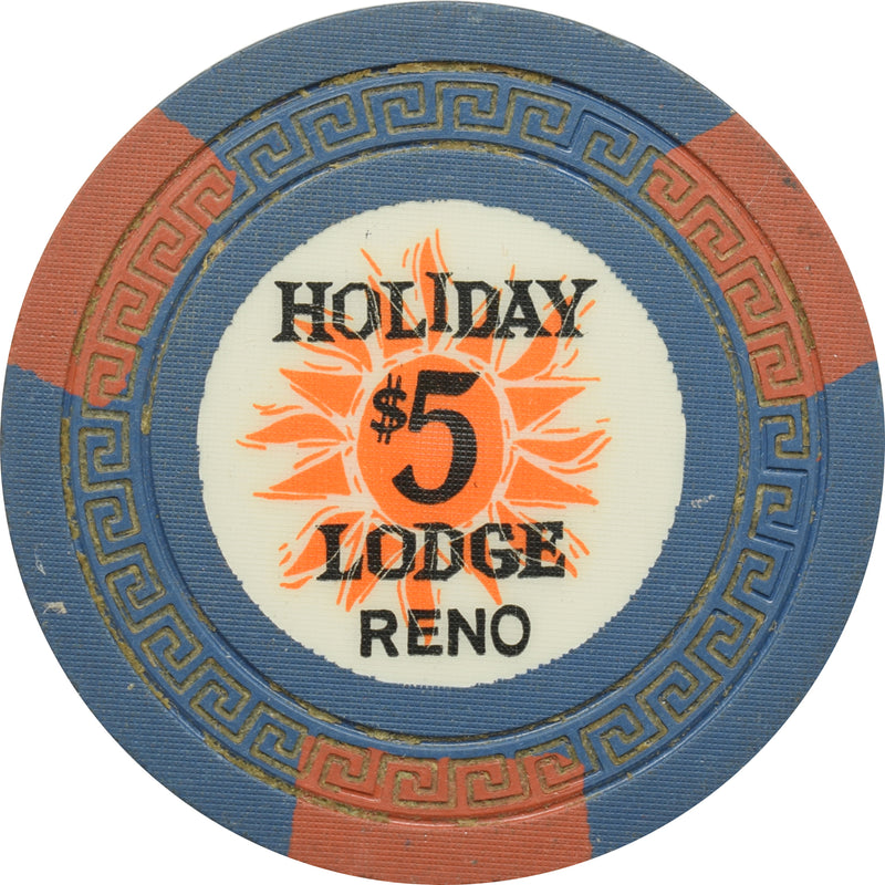 Holiday Lodge Casino Reno Nevada $5 Chip 1963