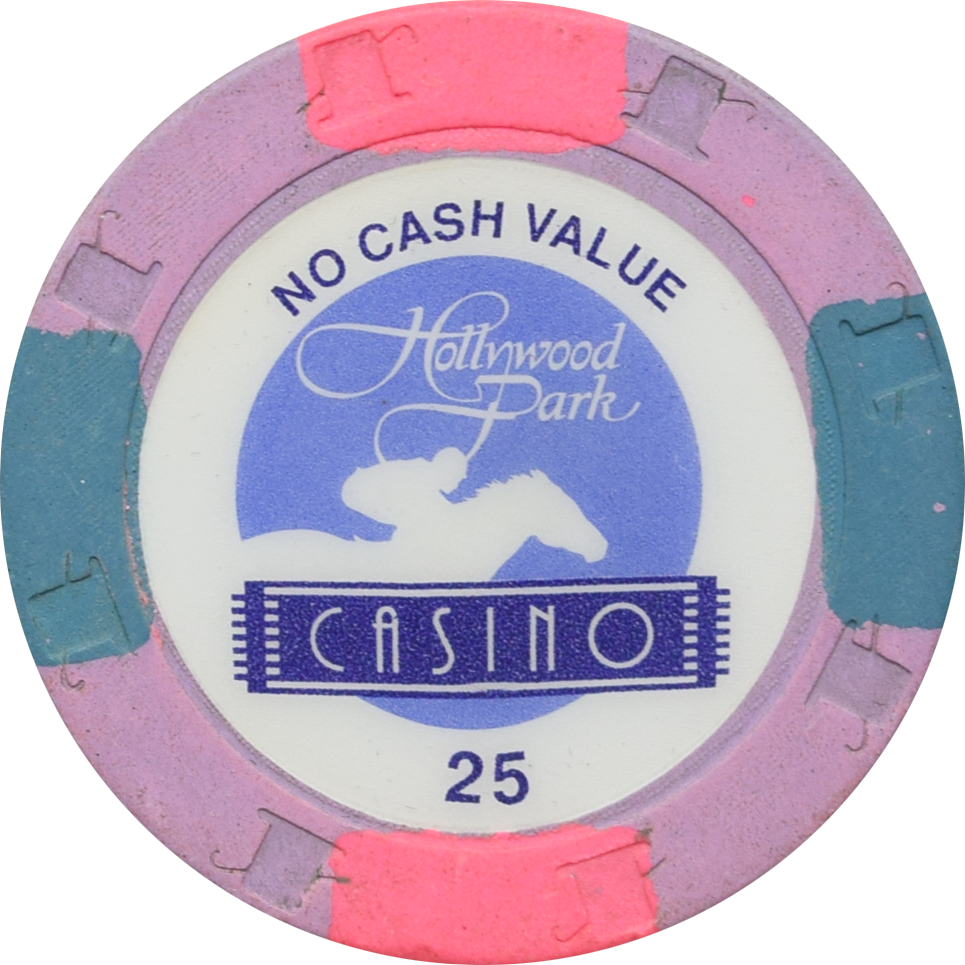 Hollywood Park Casino Inglewood California $25 NCV (Thick Edgespots) Chip