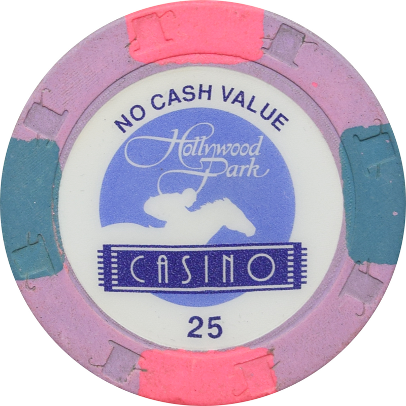 Hollywood Park Casino Inglewood California $25 NCV (Thick Edgespots) Chip
