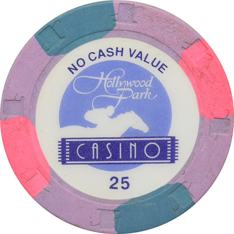Hollywood Park Casino Inglewood California $25 NCV (Thick Edgespots) Chip