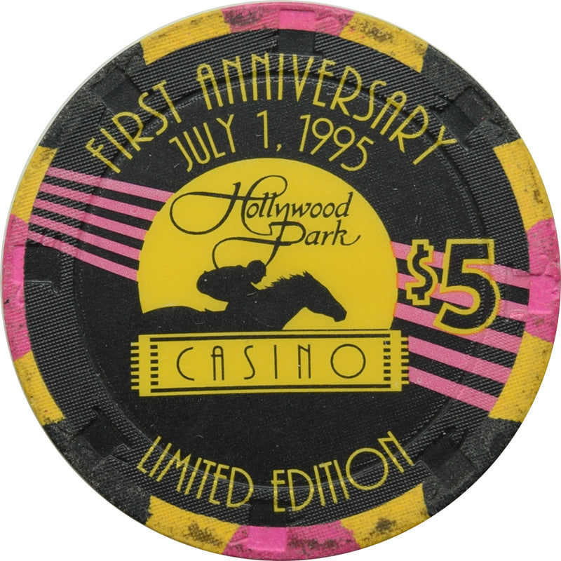 Hollywood Park Casino Inglewood California $5 1st Anniversary Chip