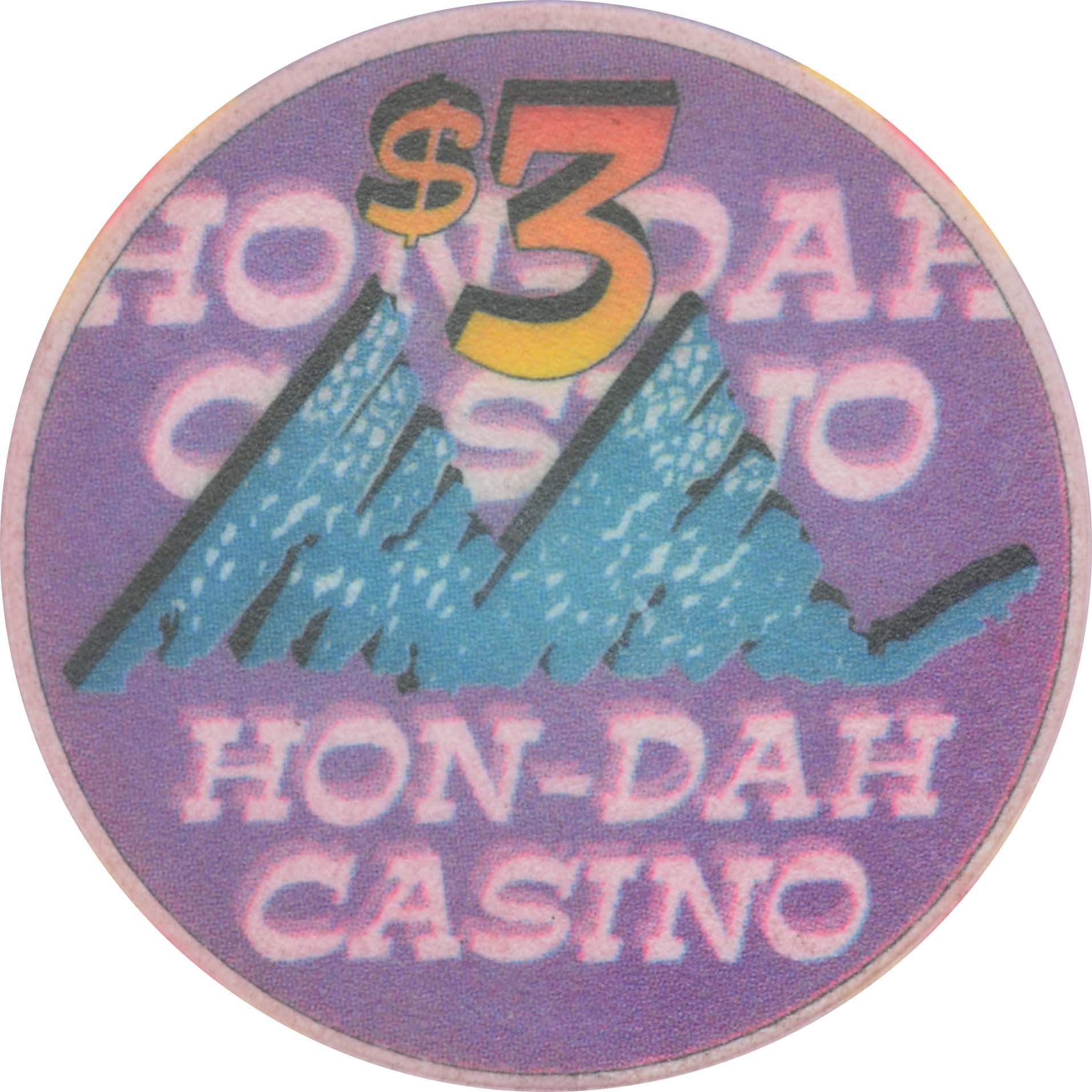 HON-DAH Resort Casino Pinetop Arizona $3 Chip