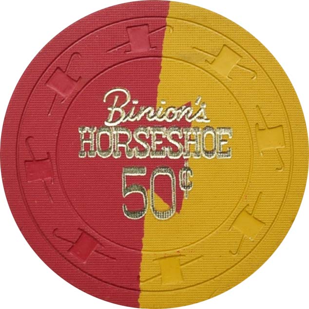 Horseshoe Club Casino Las Vegas Nevada 50 Cent Chip 1960s Red Dovetail