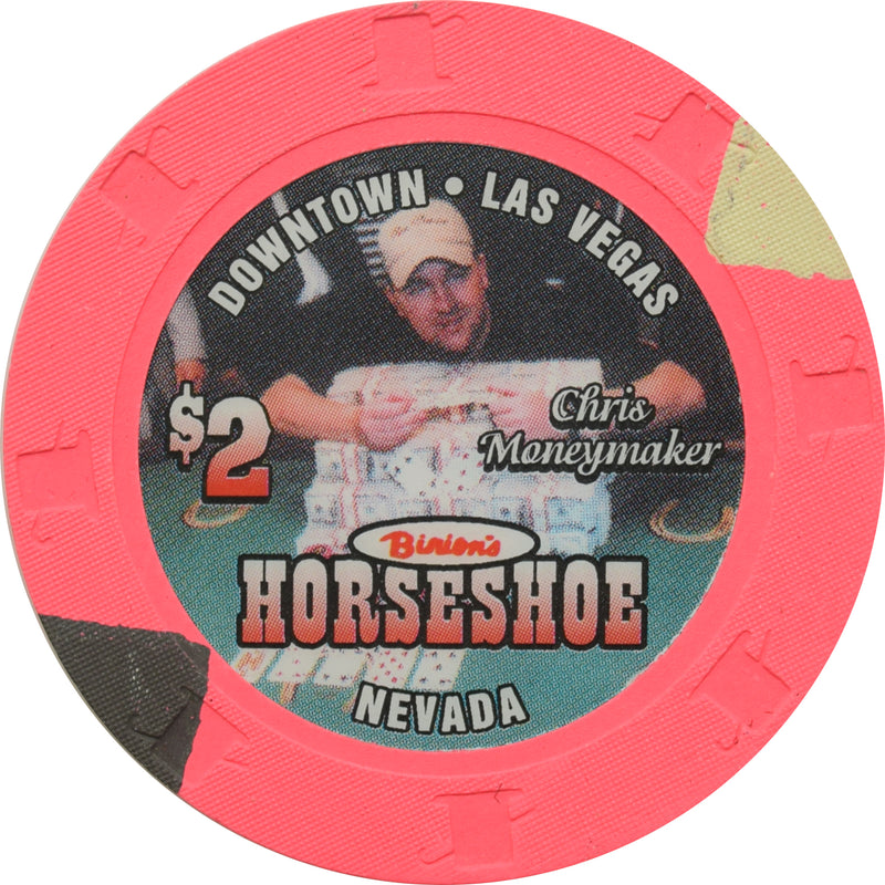 Horseshoe Club Casino Las Vegas Nevada $2 Chris Moneymaker Chip 2004