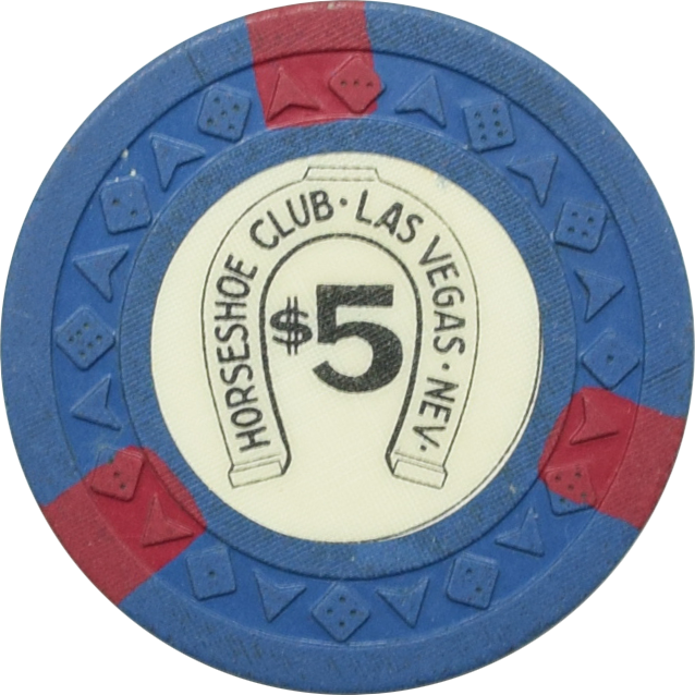 Horseshoe Club Casino Las Vegas Nevada $5 Arodie Chip 1950s